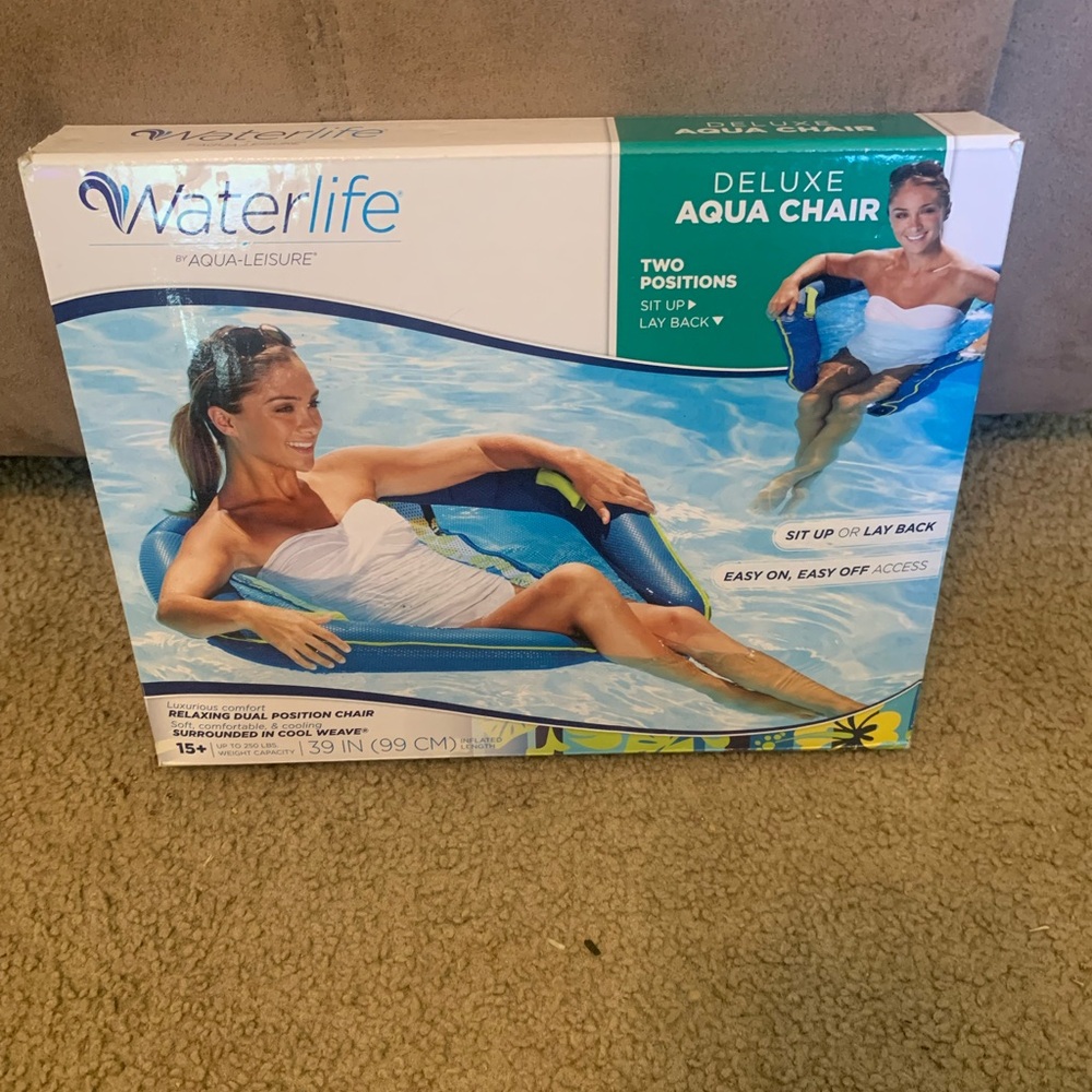 Blue Inflatable Swim Float with Contoured Design